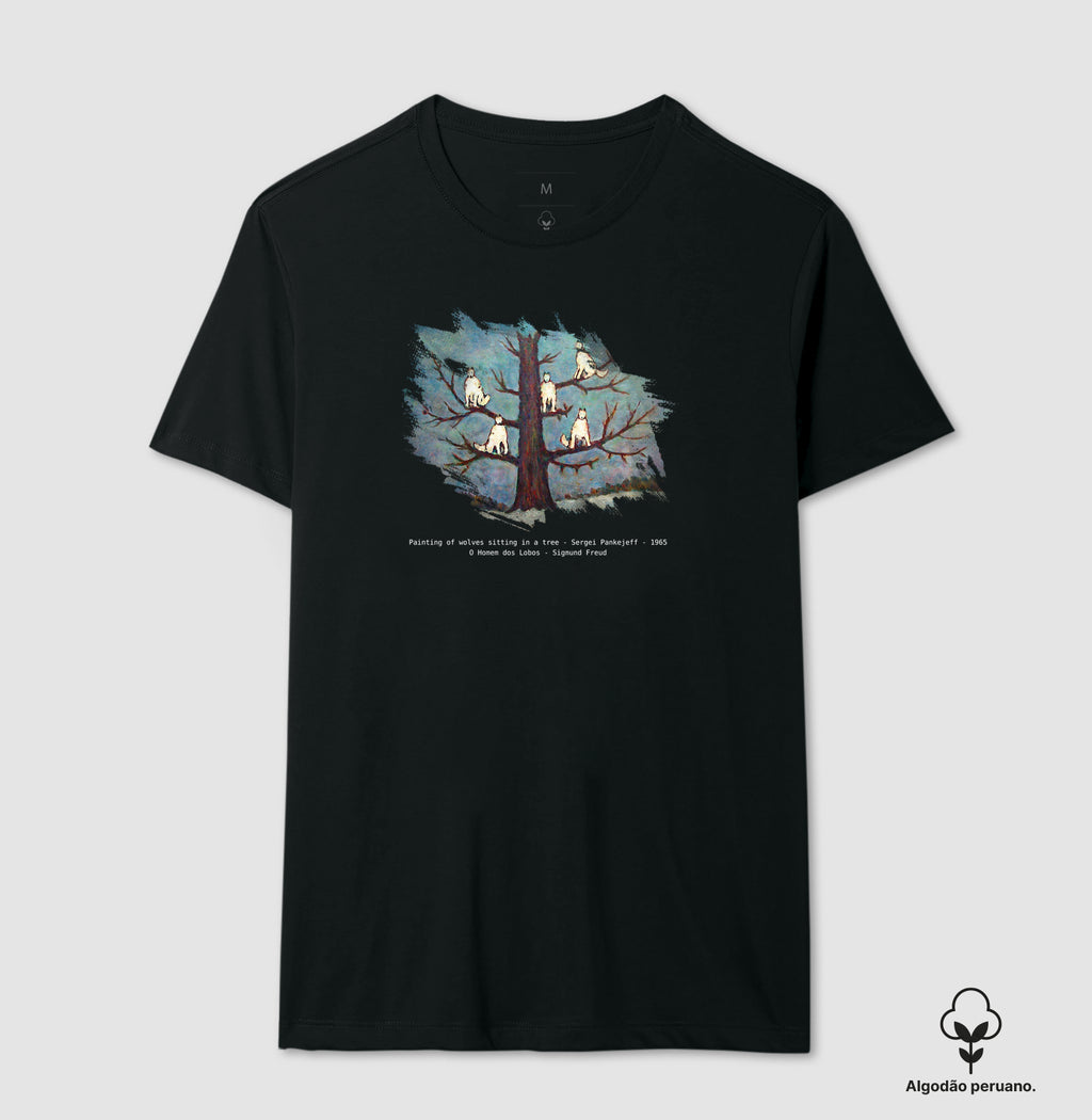 Camiseta Algodão Peruano "O Homem dos Lobos" | O Caso Clínico de Freud