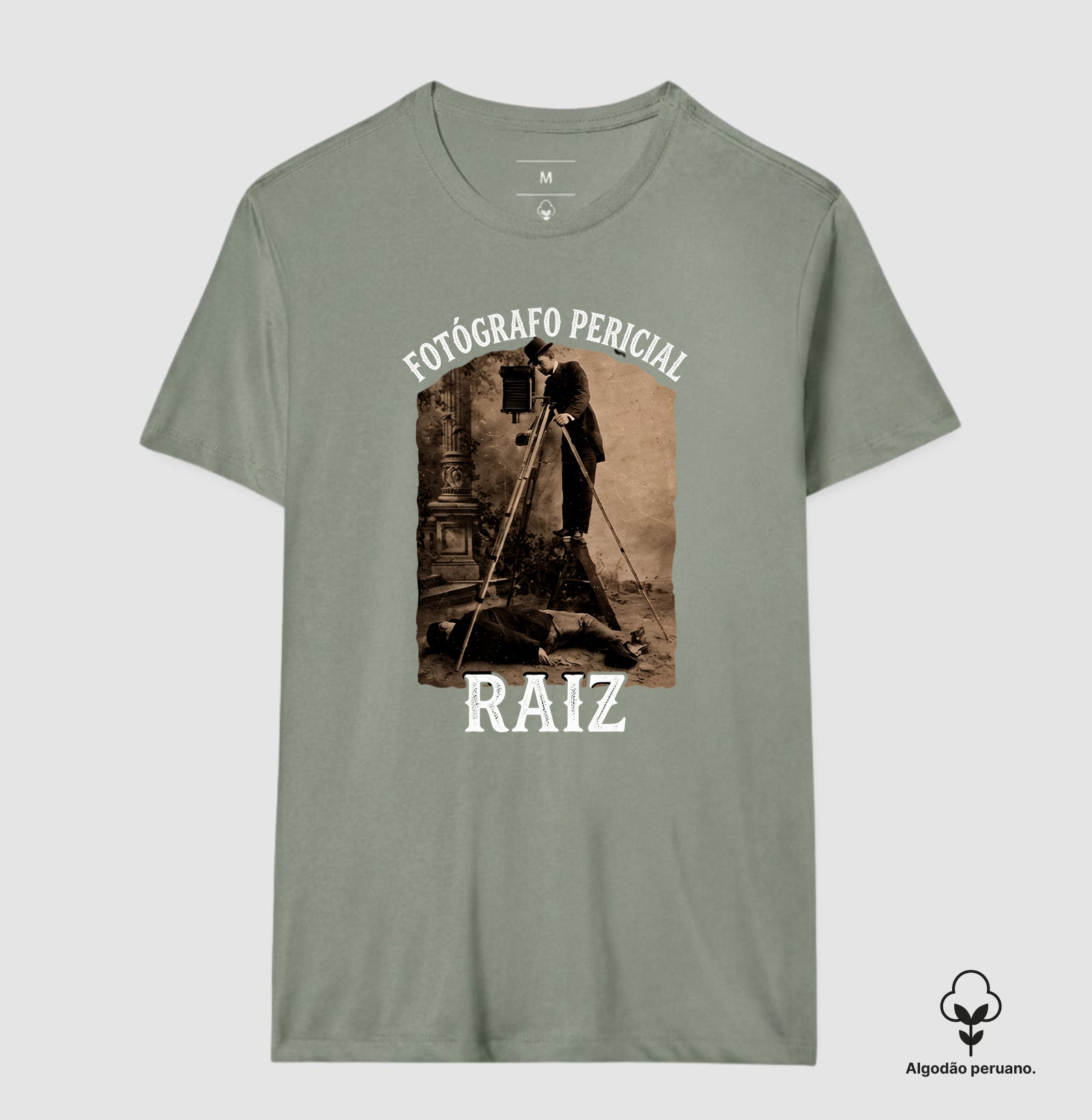 Camiseta Algodão Peruano "Fotógrafo Pericial Raiz" | Homenagem Vintage