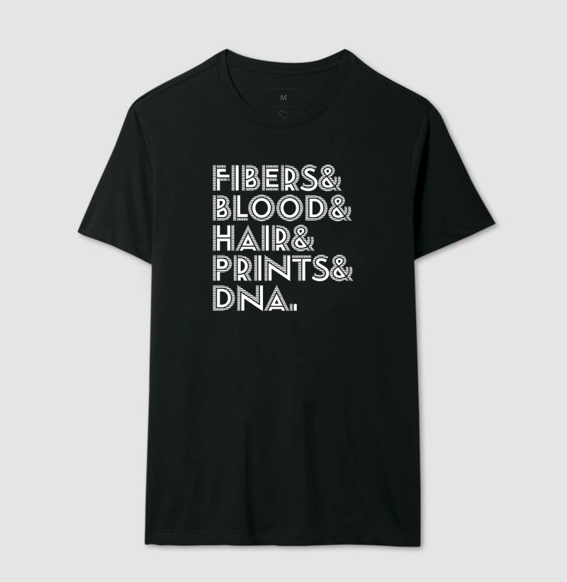 Camiseta "A Lista Forense" | Fibers & Blood & DNA